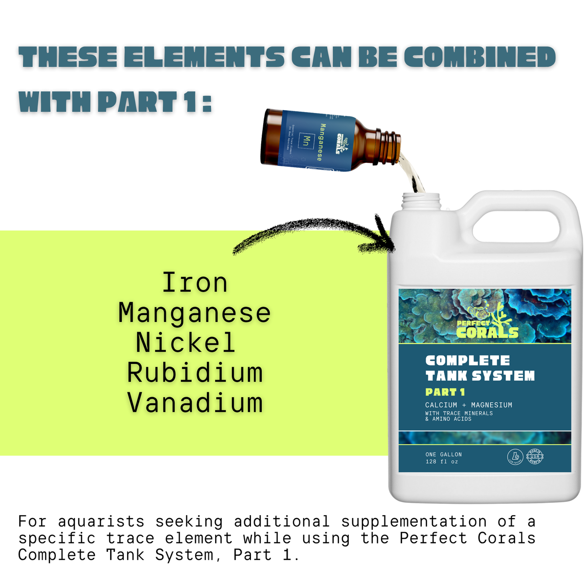 Manganese, 120 mL, Highly Concentrated Trace Element Supplement for Reef Aquarium